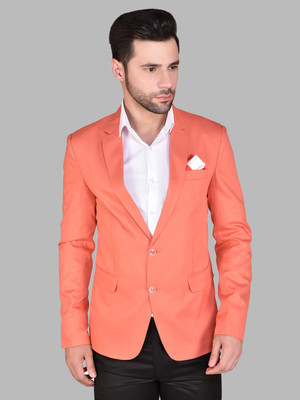 METRONAUT Solid Single Breasted Casual Men Blazer(Pink)