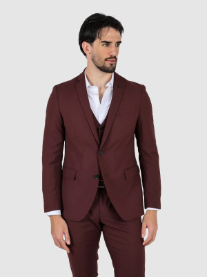 YSYB Dezines Solid Single Breasted Formal Men Blazer(Maroon)