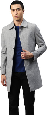 PIERRE CARLO Solid Single Breasted Casual Men Blazer(Grey)