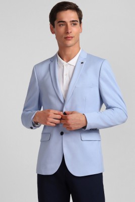 Allen Solly Solid Single Breasted Casual Men Blazer(Blue)