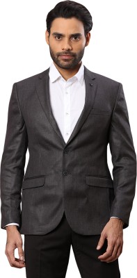 Raymond Solid Double Breasted Formal Men Blazer(Grey)