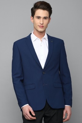 Allen Solly Solid Single Breasted Formal Men Blazer(Dark Blue)