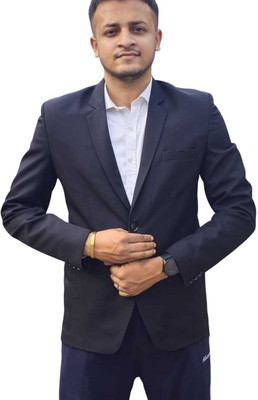 Fasiiion Solid Single Breasted Festive, Formal, Casual, Party Men Blazer(Black)