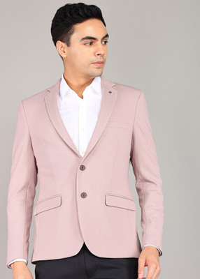 Raymond Solid Single Breasted Formal Men Blazer(Red)