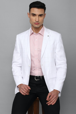 LOUIS PHILIPPE Solid Single Breasted Formal Men Blazer(White)