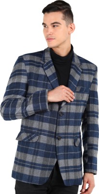 Essentiele Checkered Single Breasted Casual, Formal, Party Men Blazer(Multicolor)