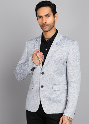KILLER Self Design Single Breasted Casual Men Blazer(Grey)