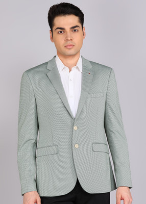 Raymond Self Design Single Breasted Formal Men Blazer(Dark Green)