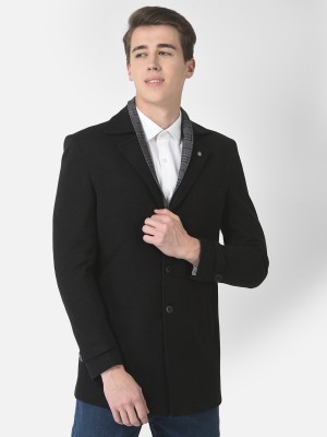 CRIMSOUNE CLUB Solid Single Breasted Casual Men Blazer(Black)