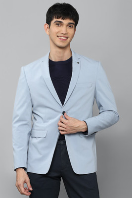 Allen Solly Solid Single Breasted Casual Men Blazer(Light Blue)