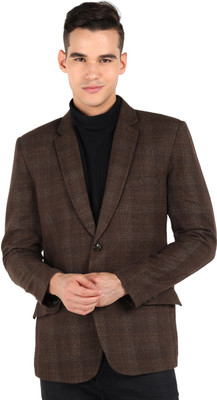 Essentiele Checkered Single Breasted Casual, Formal, Party Men Blazer(Multicolor)