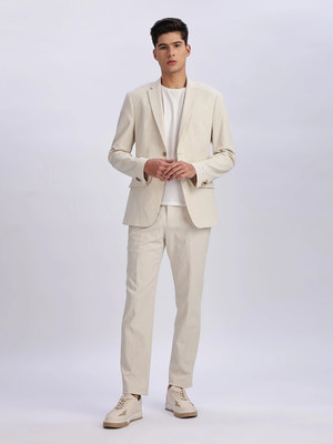 Calvin Klein Jeans Solid Single Breasted Casual Men Blazer(White)
