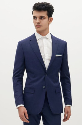 TRULYFEB Solid Single Breasted Casual, Festive, Festive & Wedding, Formal, Wedding, Party Men Blazer(Blue)