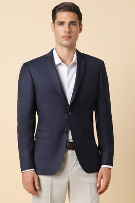 Allen Solly Solid Single Breasted Casual Men Blazer(Dark Blue)