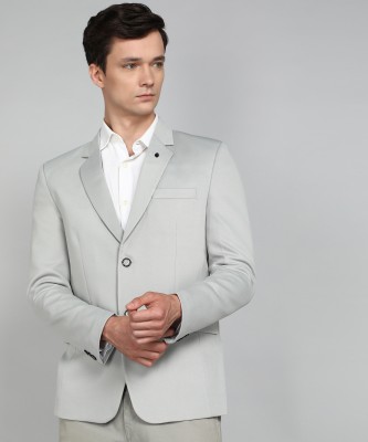 AVAETA Solid Single Breasted Party, Festive & Wedding, Casual Men Blazer(Grey)