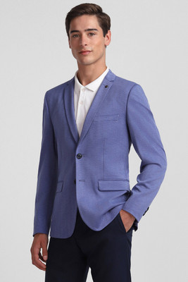 Allen Solly Solid Single Breasted Casual Men Blazer(Blue)