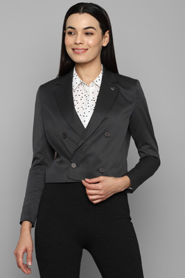 Allen Solly Solid Single Breasted Formal Women Blazer(Black)
