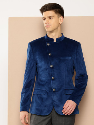 INVICTUS Solid Bandhgala Party Men Blazer(Blue)