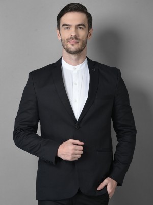 Canary London Solid Single Breasted Casual Men Blazer(Black)