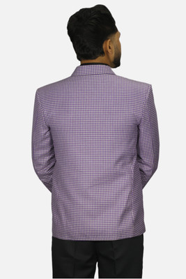 gargian master cut Self Design Single Breasted Formal, Party Men Blazer(Purple)