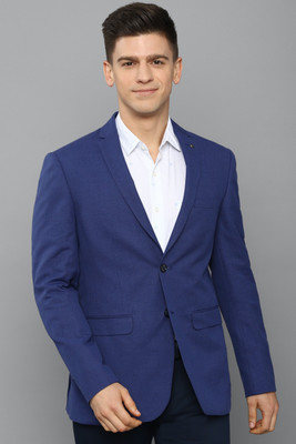 Allen Solly Solid Single Breasted Casual Men Blazer(Blue)