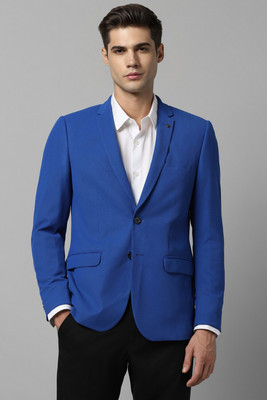 Allen Solly Solid Single Breasted Casual Men Blazer(Blue)