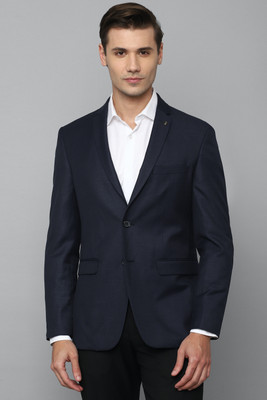 Allen Solly Solid Single Breasted Formal Men Blazer(Dark Blue)