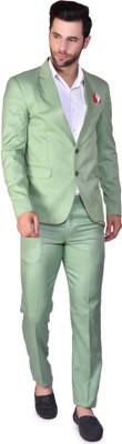 PRINT CULTR Solid Single Breasted Festive & Wedding Men Blazer(Green)