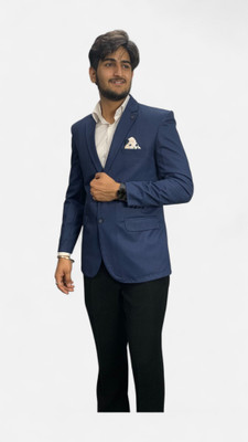 gargian master cut Solid Single Breasted Formal, Party Men Blazer(Blue)