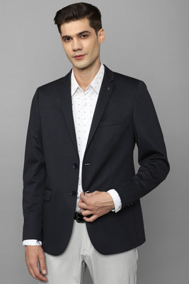 Allen Solly Solid Single Breasted Formal Men Blazer(Dark Blue)
