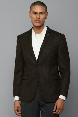 Allen Solly Solid Single Breasted Formal Men Blazer(Brown)