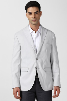 PETER ENGLAND Solid Single Breasted Casual Men Blazer(Grey)