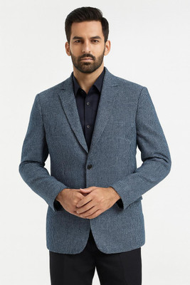 KFS Creation Self Design Single Breasted Festive, Festive & Wedding, Formal, Party, Casual, Wedding Men Blazer(Grey)