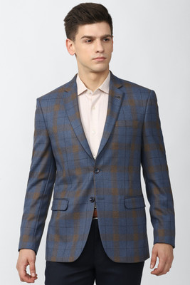 VAN HEUSEN Checkered Single Breasted Formal Men Blazer(Multicolor)