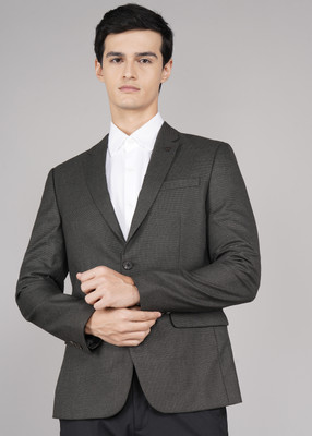 KILLER Solid Single Breasted Casual Men Blazer(Brown)