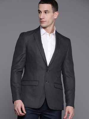 Raymond Checkered Single Breasted Formal Men Blazer(Grey)