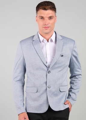 KILLER Self Design Single Breasted Casual Men Blazer(Blue)