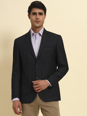 CANTABIL Self Design Single Breasted Formal Men Blazer(Grey)