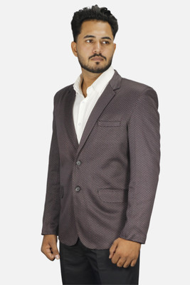 gargian master cut Self Design Single Breasted Formal, Party Men Blazer(Maroon)