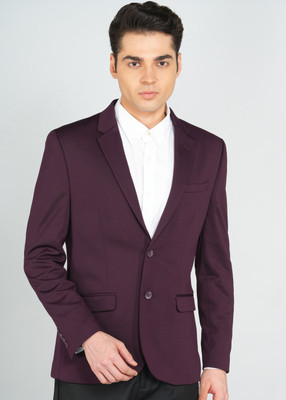 PETER ENGLAND Checkered Tuxedo Style Formal Men Blazer(Red)