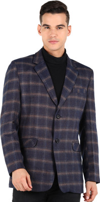 Essentiele Checkered Single Breasted Casual, Formal, Party Men Blazer(Multicolor)
