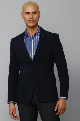 Allen Solly Solid Single Breasted Formal Men Blazer(Blue)