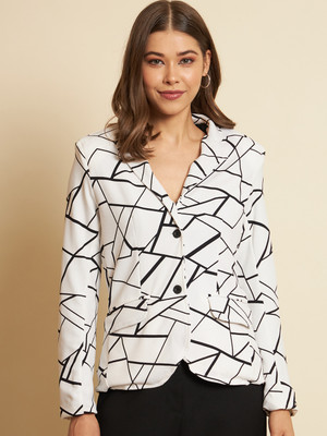 TANDUL Printed Single Breasted Casual Women Blazer(Multicolor)