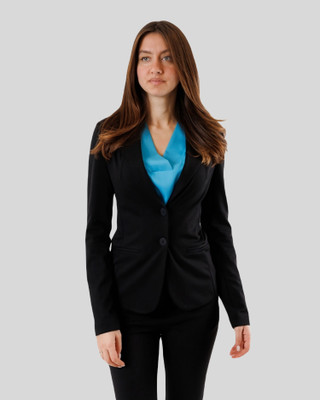 Rocksy Solid Single Breasted Casual Women Blazer(Black)