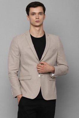 LOUIS PHILIPPE Self Design Single Breasted Casual Men Blazer(Beige)