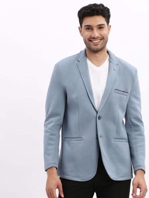 SHOWOFFFF Solid Single Breasted Casual Men Blazer(Blue)