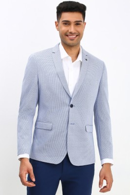 Allen Solly Solid Single Breasted Formal Men Blazer(Blue)