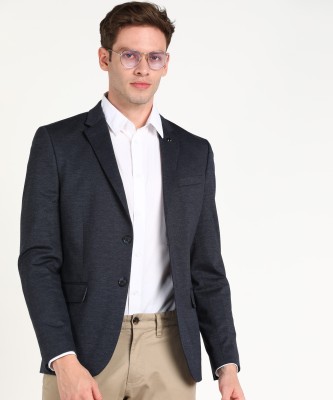 KILLER Solid Single Breasted Casual Men Blazer(Blue)