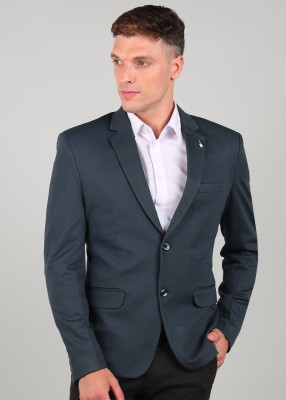 KILLER Solid Single Breasted Casual Men Blazer(Grey)