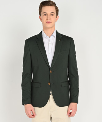 KILLER Solid Single Breasted Casual Men Blazer(Green)